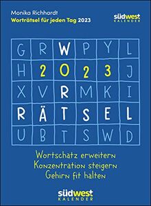 Worträtsel 2023 - Wortschatz erweitern, Konzentration steigern, Gehirn fit halten - Tagesabreißkalender zum Aufstellen oder Aufhängen