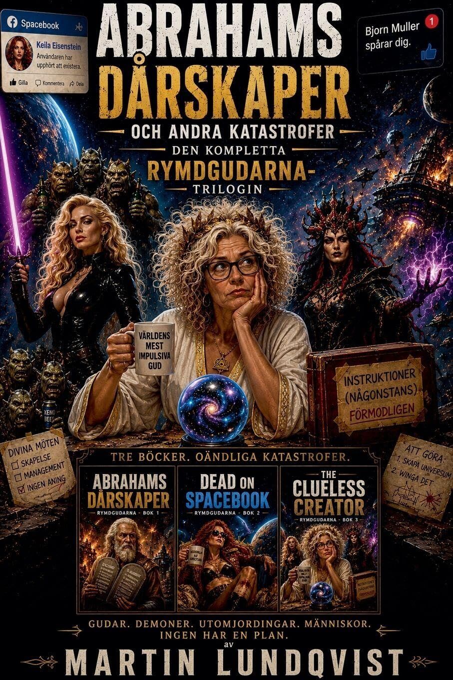 Abrahams Dårskaper och andra katastrofer - Den kompletta Rymdgudarna-trilogin