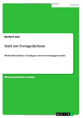 Stahl mit Formgedächtnis: Werkstoffkundliche Grundlagen und Anwendungspotenziale