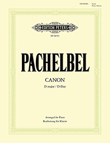 Johann Pachelbel Canon D-Dur (Bearbeitung Für Klavier Zu 2 Händen), Partitur Für Klavier