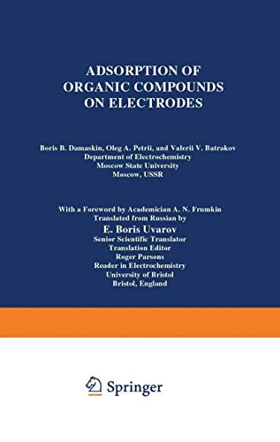 Adsorption of Organic Compounds on Electrodes