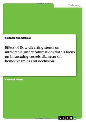Effect of flow diverting stents on intracranial artery bifurcations with a focus on bifurcating vessels diameter on hemodynamics and occlusion