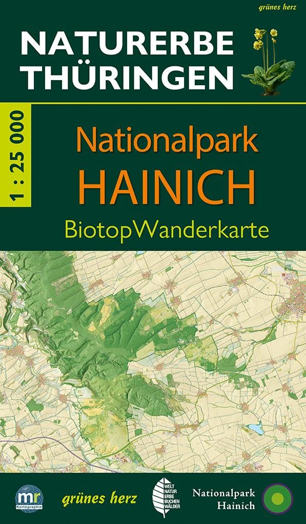 Wanderkarte Nationalpark Hainich: BiotopWanderkarte