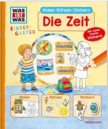 WAS IST WAS Kindergarten Malen Rätseln Stickern Die Zeit: Malen, Rätseln, Stickern