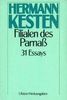 Filialen des Parnaß. 31 Essays. ( Ullstein Werkausgaben).