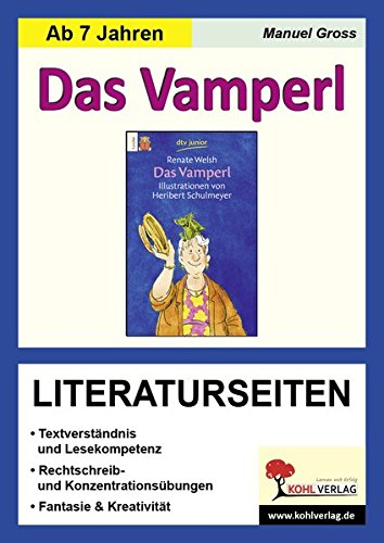Das Vamperl / Literaturseiten: Arbeitsblätter zur kapitelweisen Aufarbeitung der Lektüre