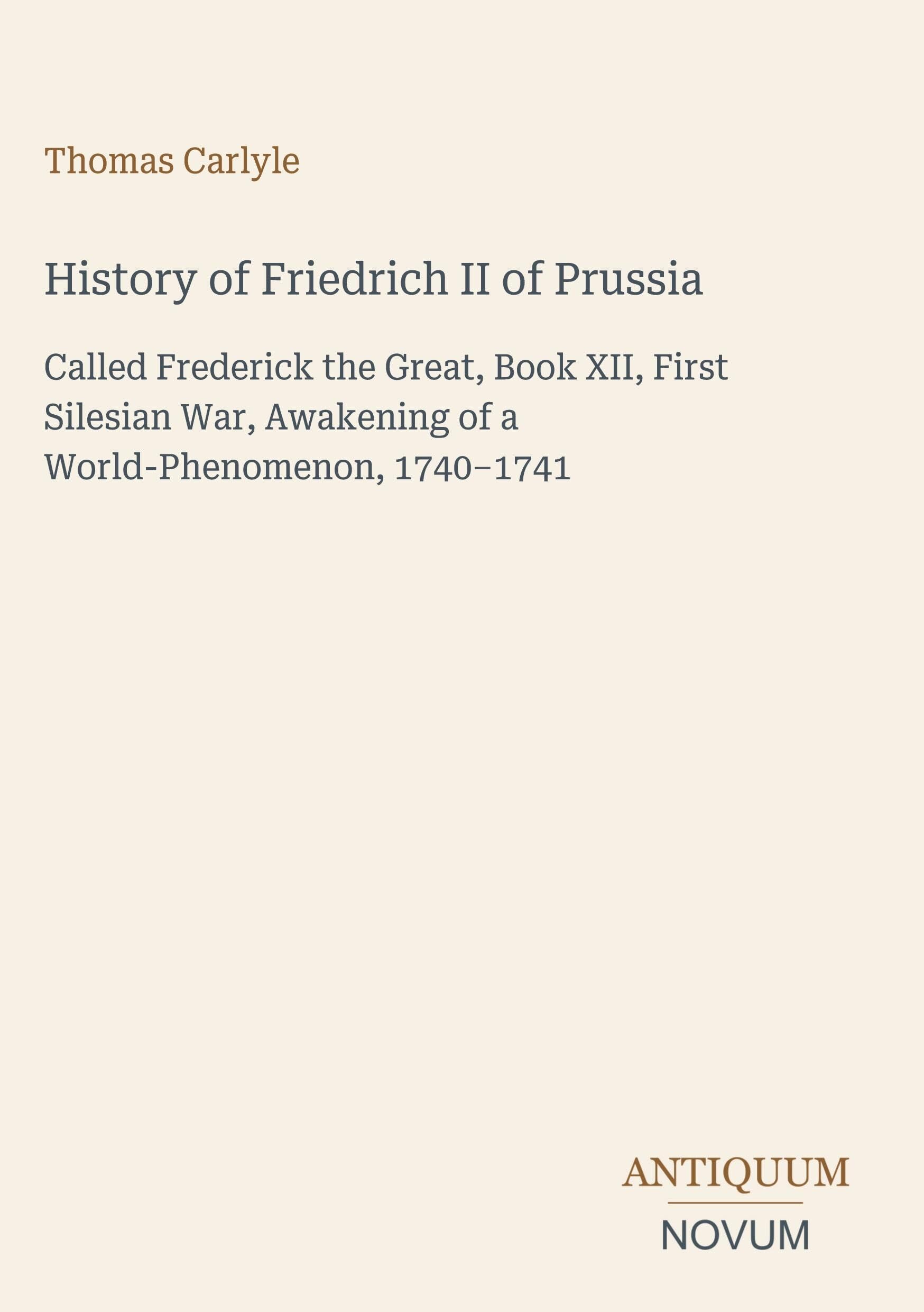 History of Friedrich II of Prussia