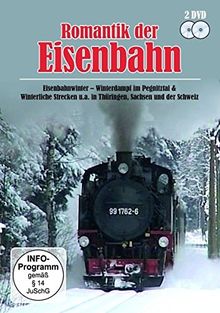 Romantik der Eisenbahn - Eisenbahnwinter, Winterdampf im Pegnitztal & Winterliche Strecken u.a. in Thüringen, Sachsen und der Schweiz [2 DVDs]