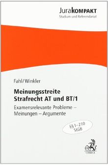 Meinungsstreite Strafrecht AT und BT/1: Examensrelevante Probleme - Meinungen - Argumente, Rechtsstand: voraussichtlich März 2010