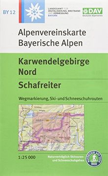 Karwendelgebirge Nord, Schafreiter: Wegmarkierung, Ski- und Schneeschuhrouten (Alpenvereinskarten)