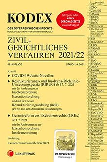 KODEX Zivilgerichtliches Verfahren 2021/22 - inkl. App