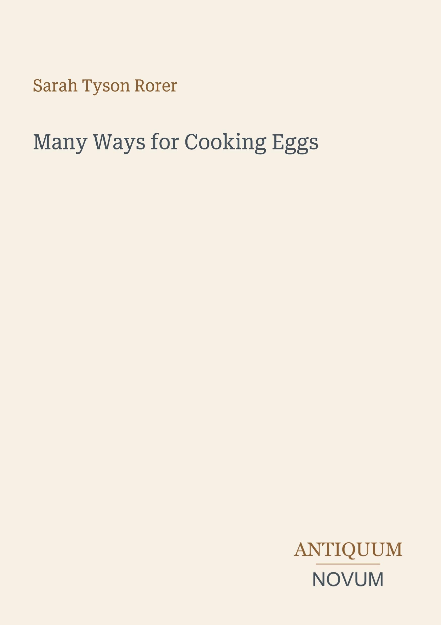 Many Ways for Cooking Eggs