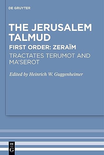 The Jerusalem Talmud First Order Zeraim Tractates Terumot and Maserot Kartoniert (TB)