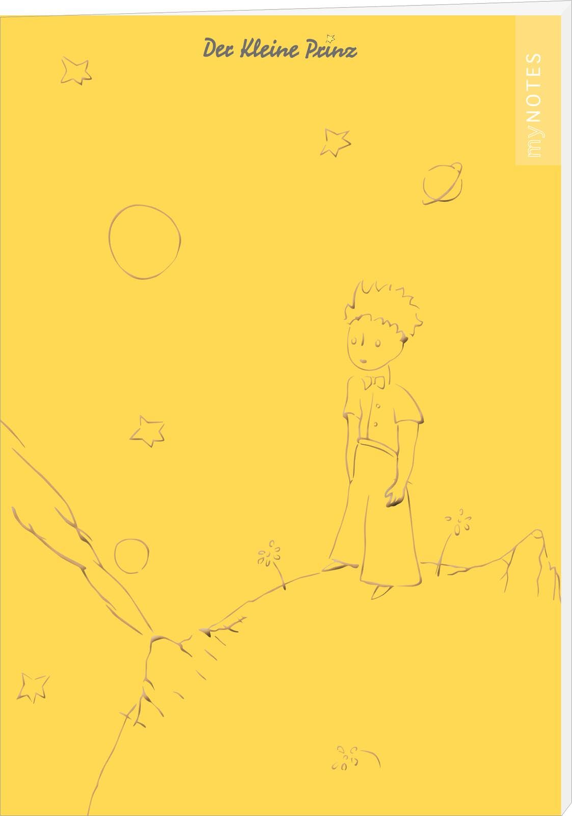 myNOTES Papeterie: Der Kleine Prinz Notizheft: Prinz auf Planet | Heft, liniert, A5, für Notizen und gute Ideen unterwegs