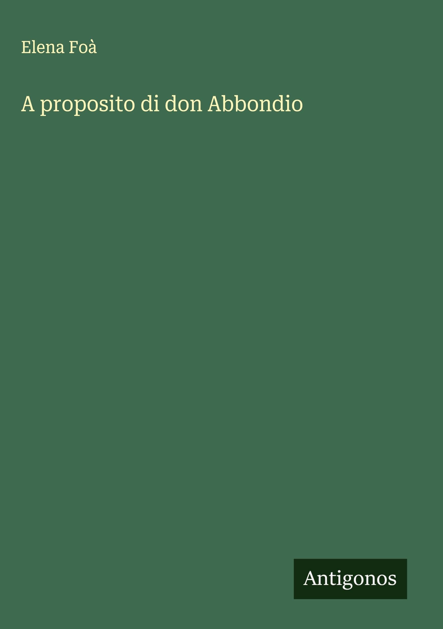 A proposito di don Abbondio