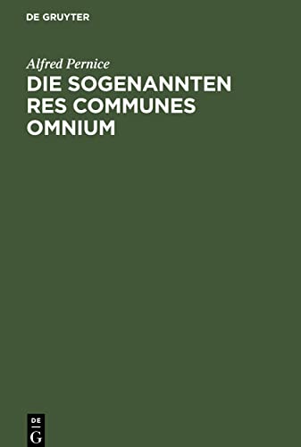 Die sogenannten Res communes omnium