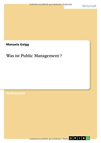 Was ist Public Management ?