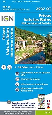 Privas Vals-les-Bains 1:25 000