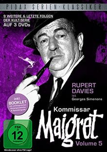 Kommissar Maigret, Vol. 5 / Die letzten 9 Folgen der legendären Kultserie mit Rupert Davies nach dem Romanen von Georges Simenon (Pidax Serien-Klassiker) [3 DVDs]