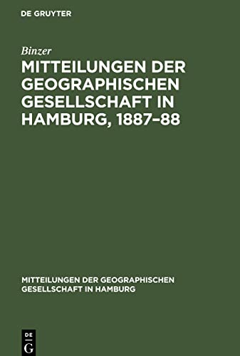 Mitteilungen der Geographischen Gesellschaft in Hamburg, 1887–88: Heft 2: Die Ueberschwemmungen an der Unterelbe im Frühjahr 1888