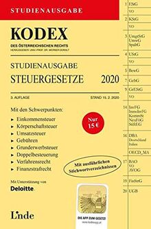 KODEX Studienausgabe Steuergesetze 2020 von Bodis, Andrei | Buch | Zustand sehr gut