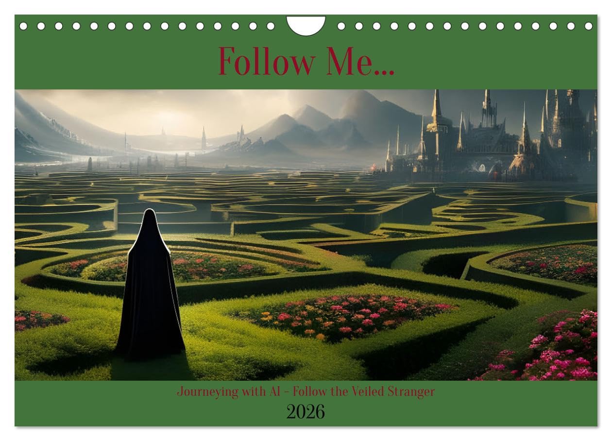 Follow Me... (Wall Calendar 2026 DIN A4 landscape), CALVENDO 12 Month Wall Calendar: Journeying with AI - Follow the Veiled Stranger