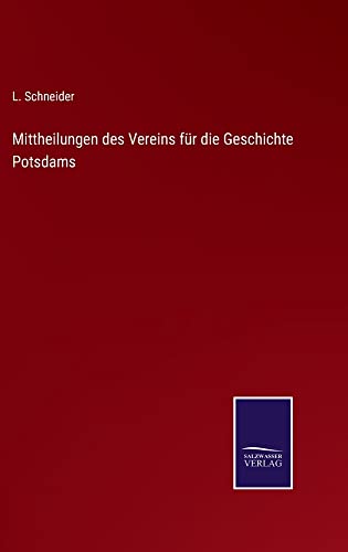 Mittheilungen des Vereins für die Geschichte Potsdams