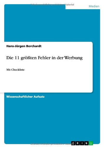Die 11 größten Fehler in der Werbung: Mit Checkliste