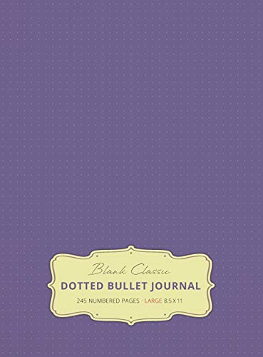 Large 8.5 x 11 Dotted Bullet Journal (Lavender #12) Hardcover - 245 Numbered Pages
