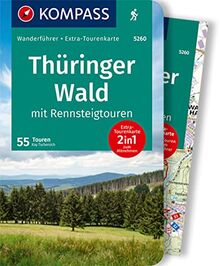 KOMPASS Wanderführer 5260 Thüringer Wald mit Rennsteigtouren, 55 Touren: Wanderführer mit Extra-Tourenkarten und Höhenprofilen, GPX-Daten zum Download