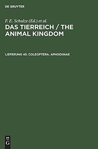 Coleoptera. Aphodiinae: LETIER-B, Lfg 45 (Das Tierreich / The Animal Kingdom)