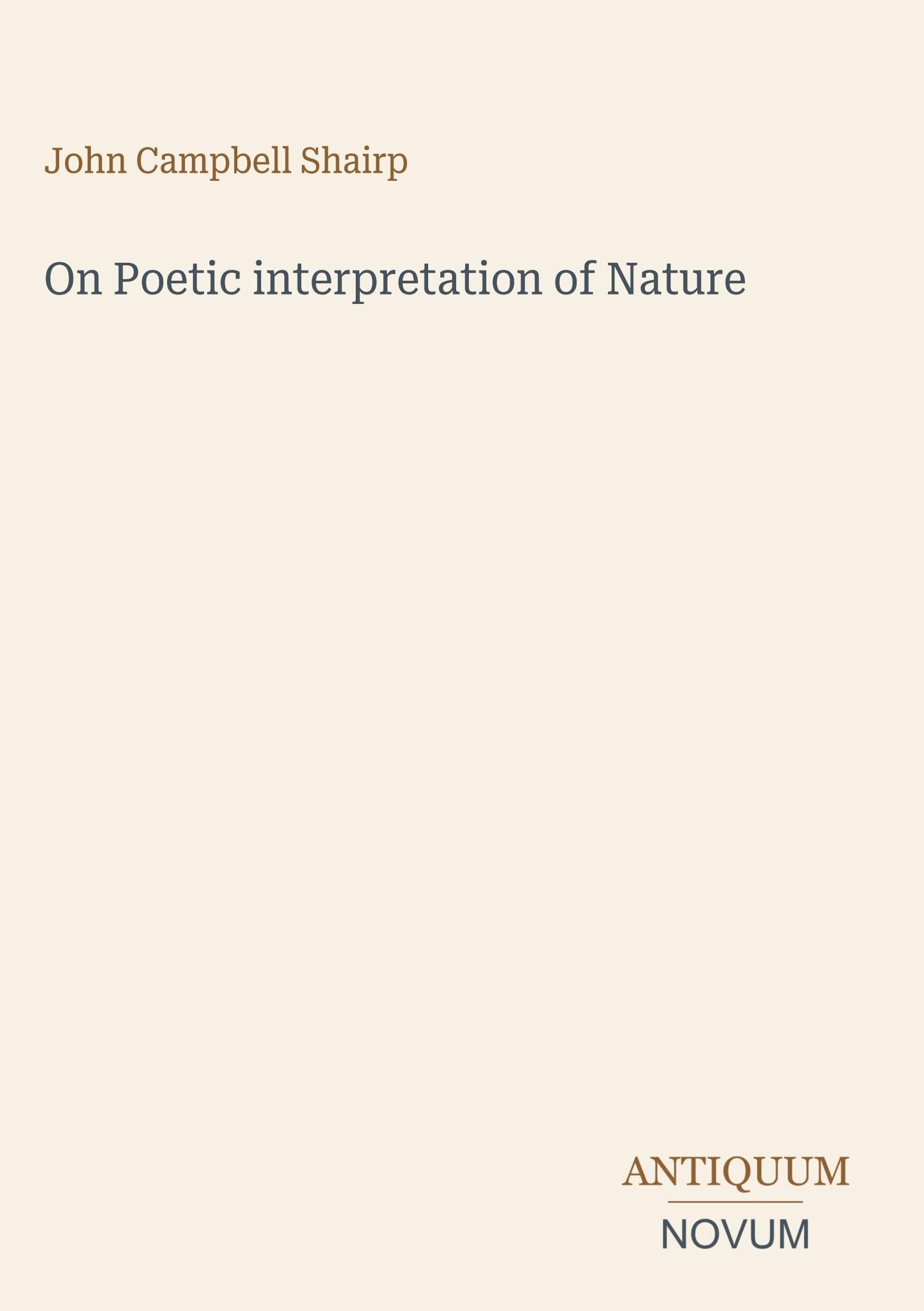 On Poetic interpretation of Nature