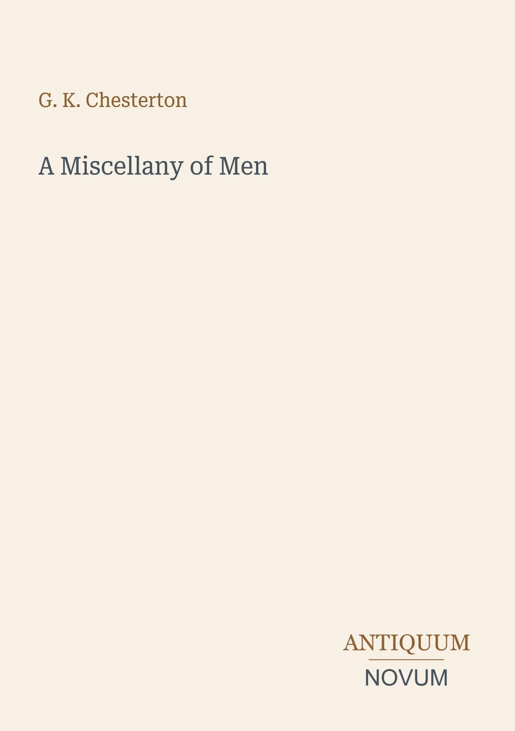 A Miscellany of Men