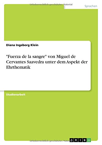 Fuerza de la sangre von Miguel de Cervantes Saavedra unter dem Aspekt der Ehrthematik