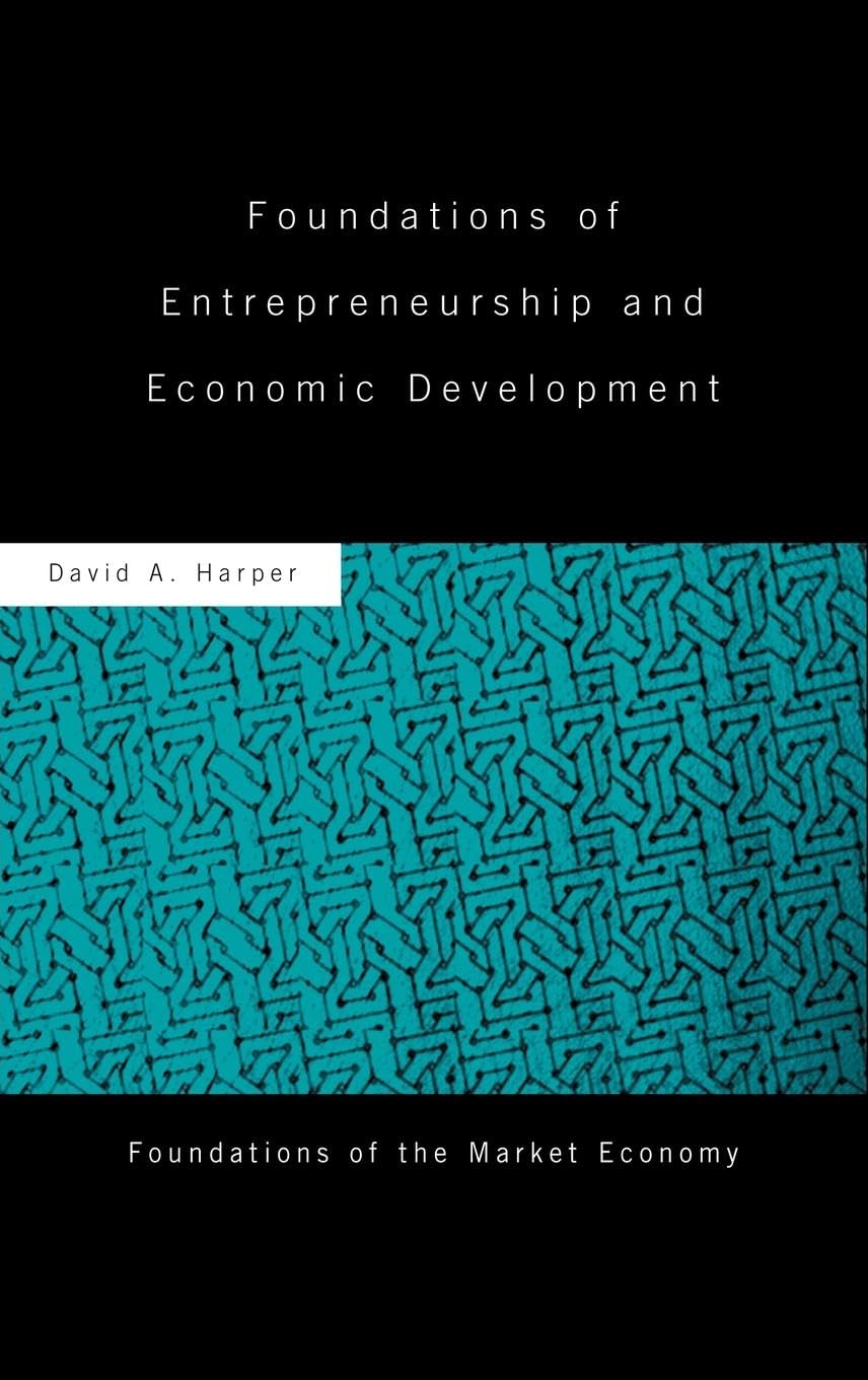 Foundations of Entrepreneurship and Economic Development (Foundations of the Market Economy)