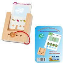 Lochkasten Kartensatz - Lernspiel 'Was Gehört Zusammen' Für Kinder