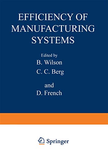 Efficiency of Manufacturing Systems (Nato Conference Series (closed) / Ii Systems Science) (Nato Conference Series, 14, Band 14)