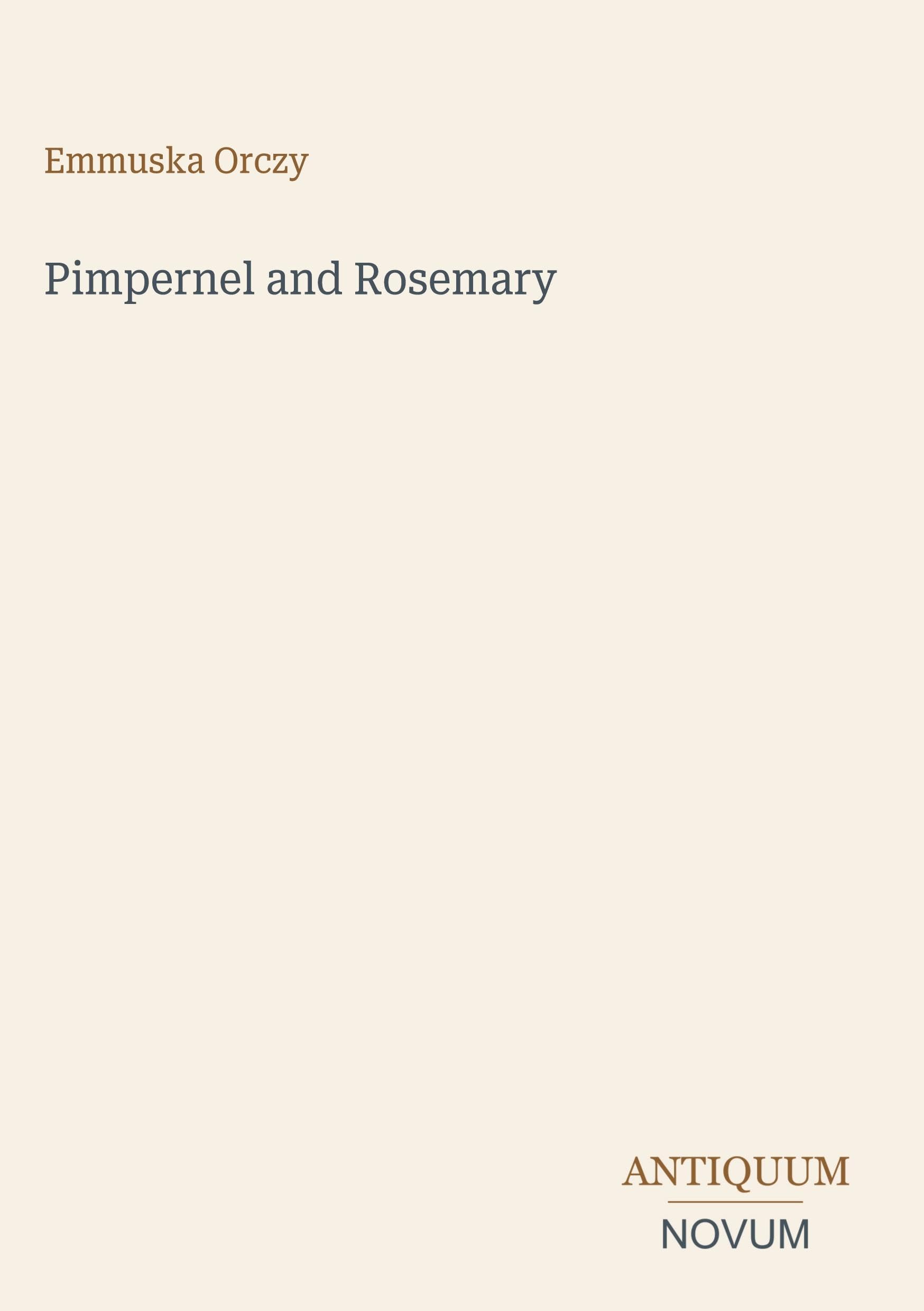 Pimpernel and Rosemary
