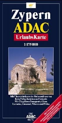 ADAC LänderKarte Zypern 1 : 175 000: Mit Übersichtskarte der Ruinenstätten von Kato Pafos, Kourion und Salamis. Citypläne von Famagusta, Girne, ... Mit Ortsregister. Mit Reiseinformationen