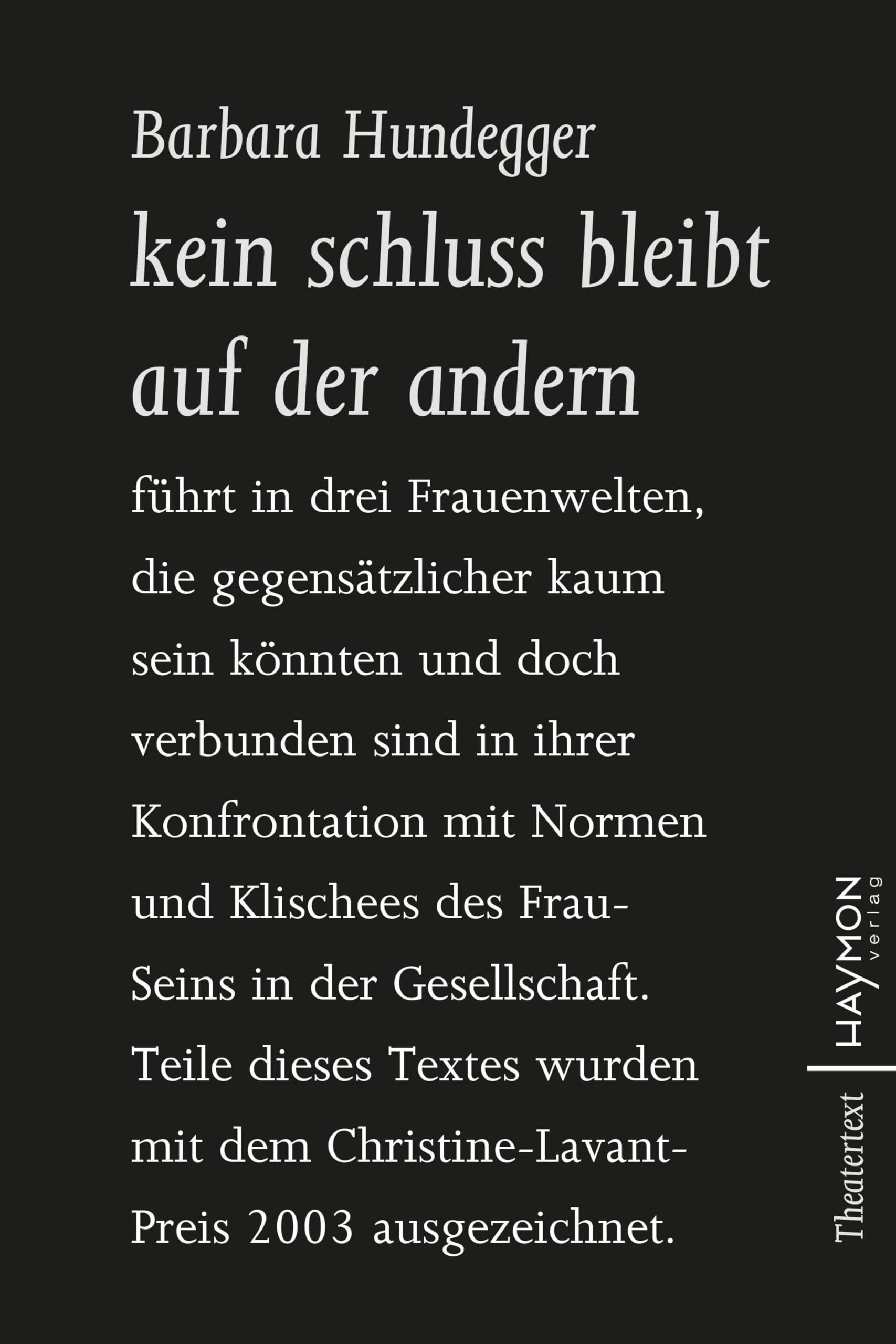 kein schluss bleibt auf der andern