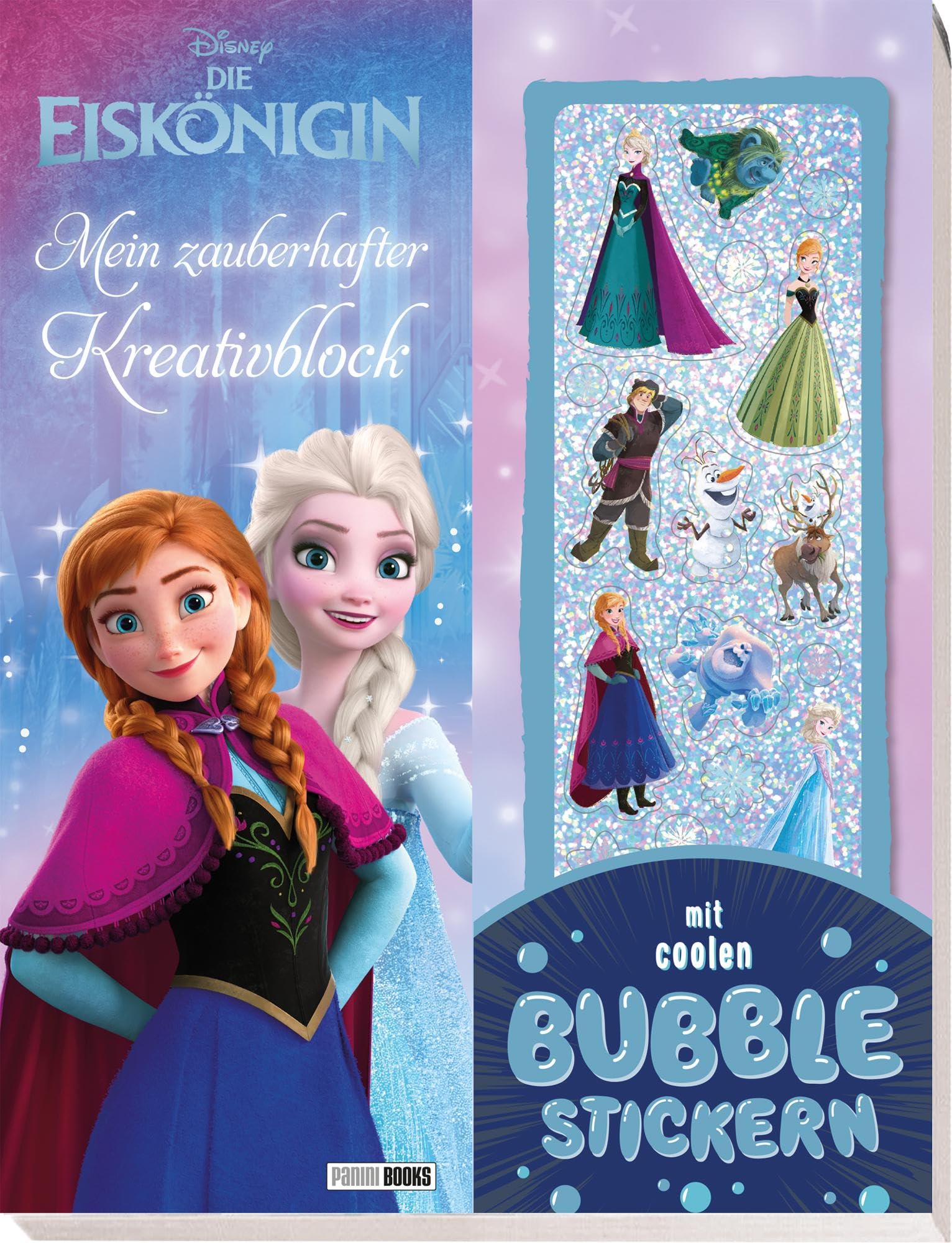 Disney Die Eiskönigin: Mein zauberhafter Kreativblock: Malblock mit Bubble-Stickern