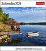Schweden Sehnsuchtskalender 2021 - Postkartenkalender mit Wochenkalendarium - 53 perforierte Postkarten zum Heraustrennen - zum Aufstellen oder Aufhängen - Format 16 x 17,5 cm