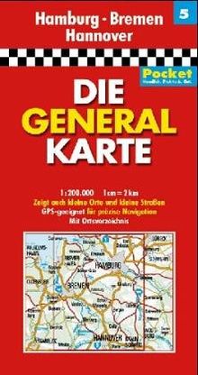 Die Generalkarten Deutschland Pocket, 20 Bl., Bl.5, Hamburg, Bremen, Hannover