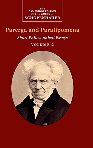 Arthur Schopenhauer Parerga And Paralipomena, Short Philosophical Essays