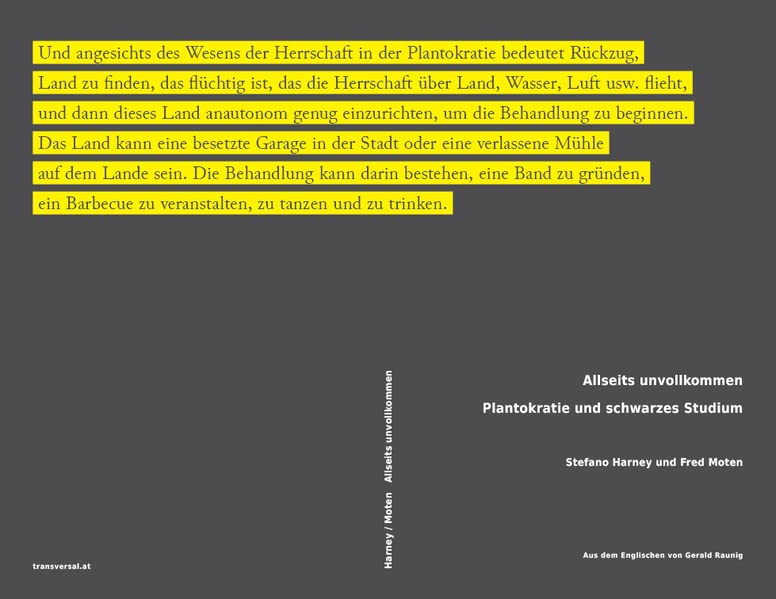 Allseits unvollkommen - Stefano Harney Fred Moten Taschenbuch
