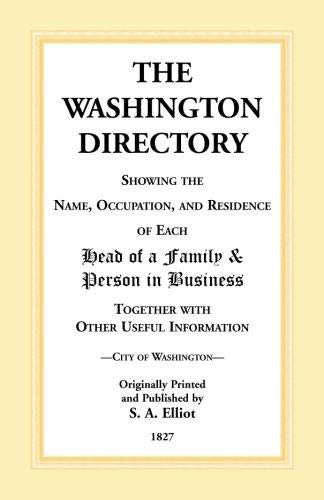 The Directory of Washington, D.C. - 1827