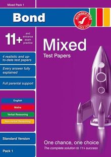 Bond 11+ Test Papers Mixed Pack 1 Standard (Bond 10 Minute Tests)