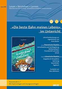 »Die beste Bahn meines Lebens« im Unterricht: Lehrerhandreichung zum Jugendroman von Anne Becker (Klassenstufe 5-6, mit Kopiervorlagen)