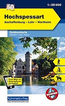 K&F Deutschland Outdoorkarte 50 Hochspessart 1 : 35 000: Aschaffenburg - Lohr - Wertheim (Kümmerly+Frey Outdoorkarten Deutschland)