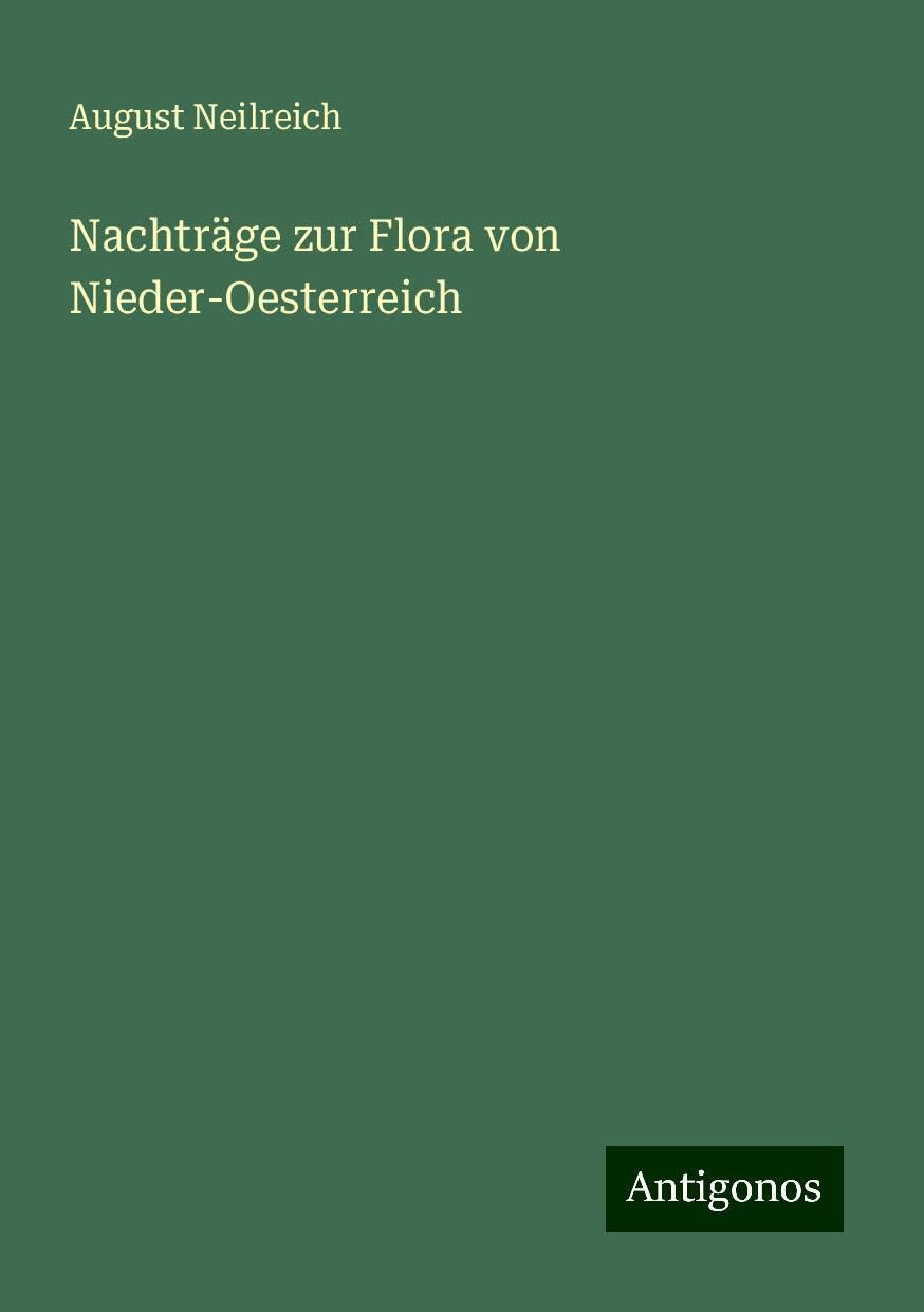 Nachträge zur Flora von Nieder-Oesterreich